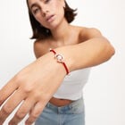 Red cord bracelet with a pearl